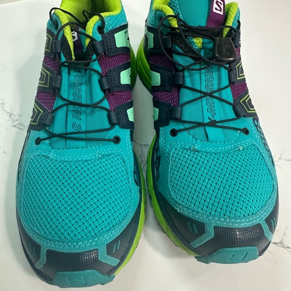Salomon Running Shoes Womens 8.5 Green Blue X-Mission 3 Trail Hiking 378288 - Picture 9 of 13